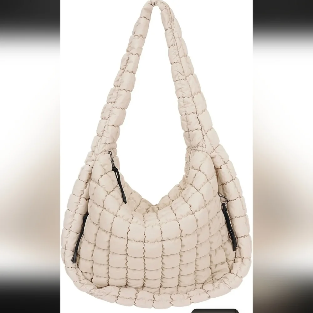 Cream Quilted Shoulder Bag NWT